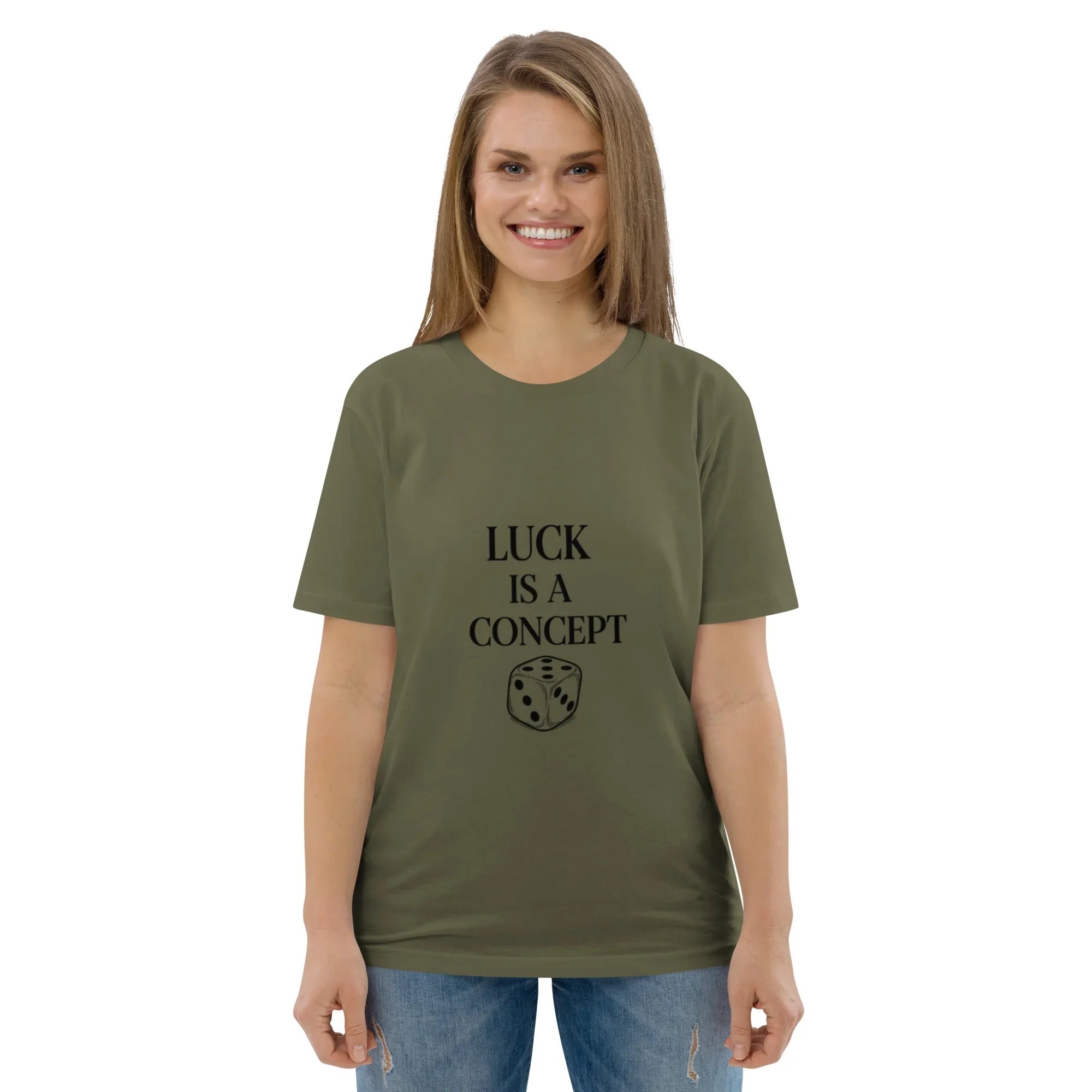 LUCK IS A CONCEPT unisex t-shirt - Printoo Shop - - gaming, t-shirt, unisex, Unisex Organic Cotton T-Shirt | Stanley/Stella STTU169