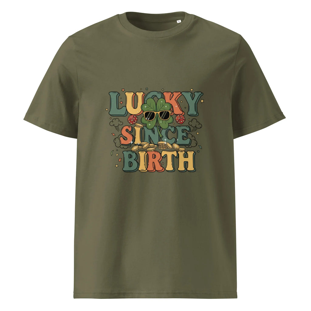 LUCKY SINCE BIRTH unisex t-shirt - Printoo Shop - - t-shirt, unisex, Unisex Organic Cotton T-Shirt | Stanley/Stella STTU169