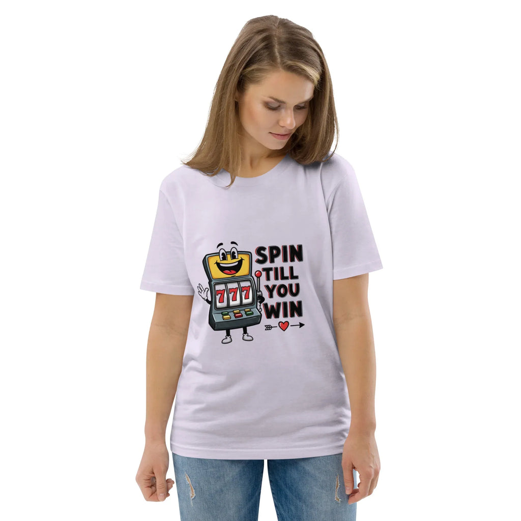SPIN TILL YOU WIN unisex t-shirt - Printoo Shop - - gaming, t-shirt, unisex, Unisex Organic Cotton T-Shirt | Stanley/Stella STTU169