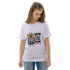 SPIN TILL YOU WIN unisex t-shirt - Printoo Shop - - gaming, t-shirt, unisex, Unisex Organic Cotton T-Shirt | Stanley/Stella STTU169