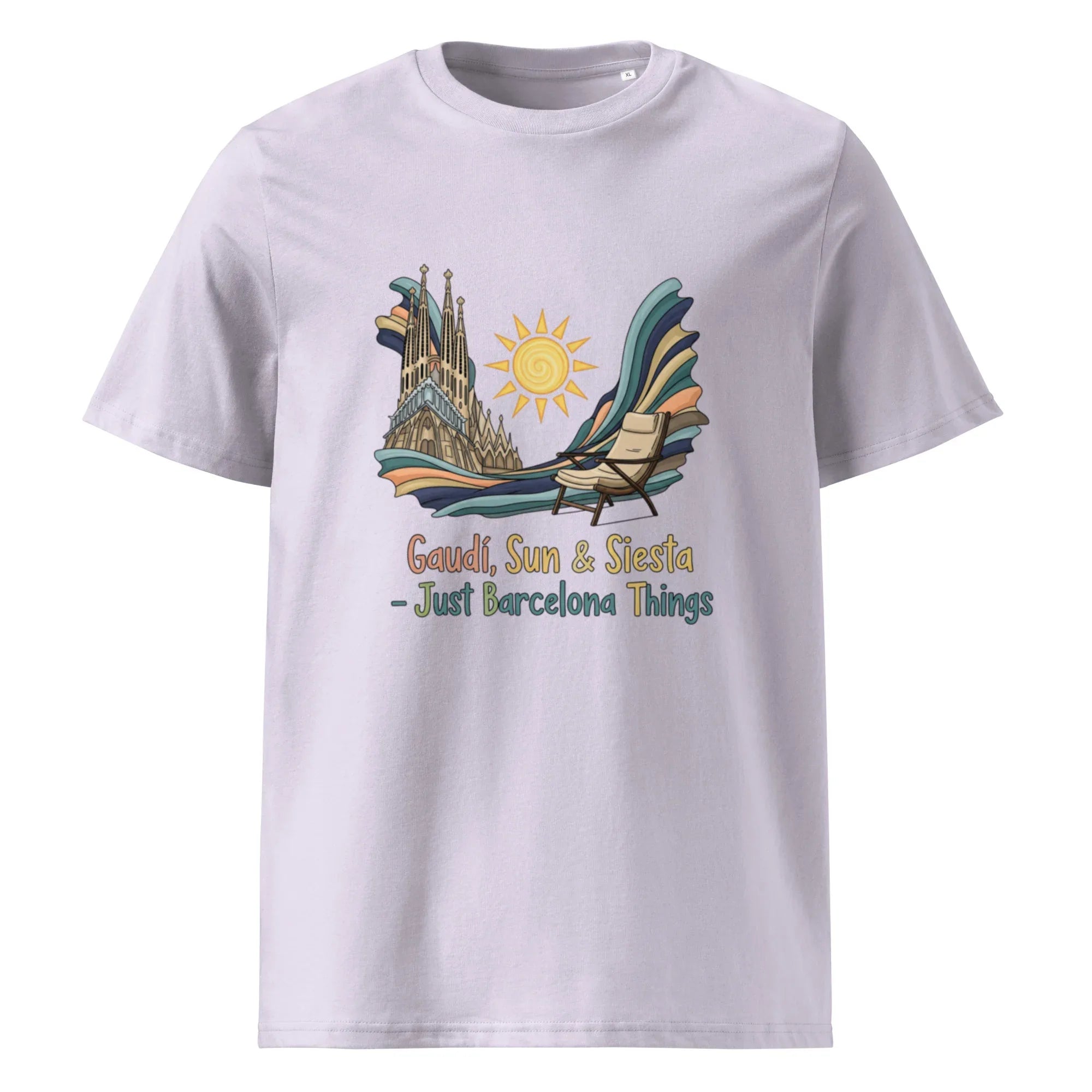 BARCELONA - GAUDI, SUN & SIESTA unisex t-shirt - Printoo Shop - - City t-shirts, t-shirt, unisex, Unisex Organic Cotton T-Shirt | Stanley/Stella STTU169