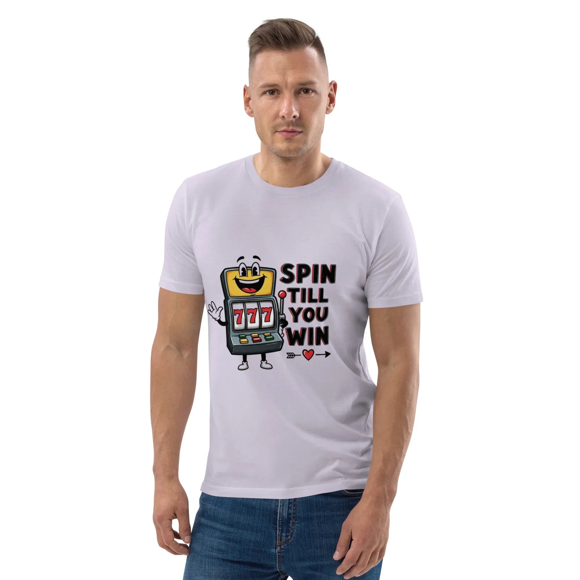 SPIN TILL YOU WIN unisex t-shirt - Printoo Shop - - gaming, t-shirt, unisex, Unisex Organic Cotton T-Shirt | Stanley/Stella STTU169