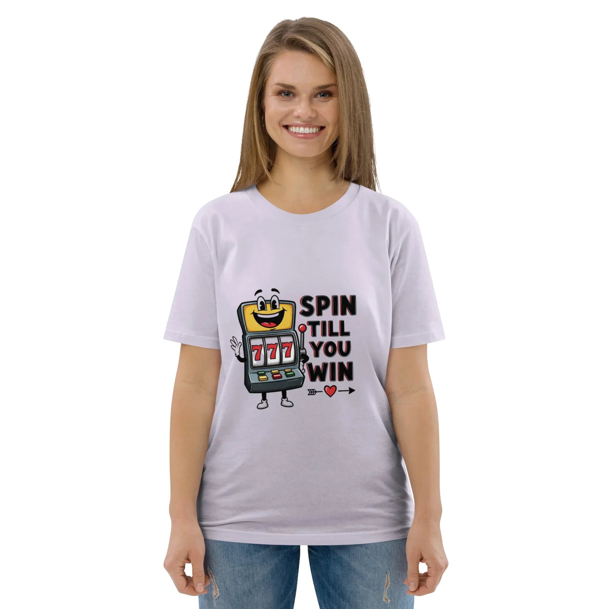 SPIN TILL YOU WIN unisex t-shirt - Printoo Shop - - gaming, t-shirt, unisex, Unisex Organic Cotton T-Shirt | Stanley/Stella STTU169