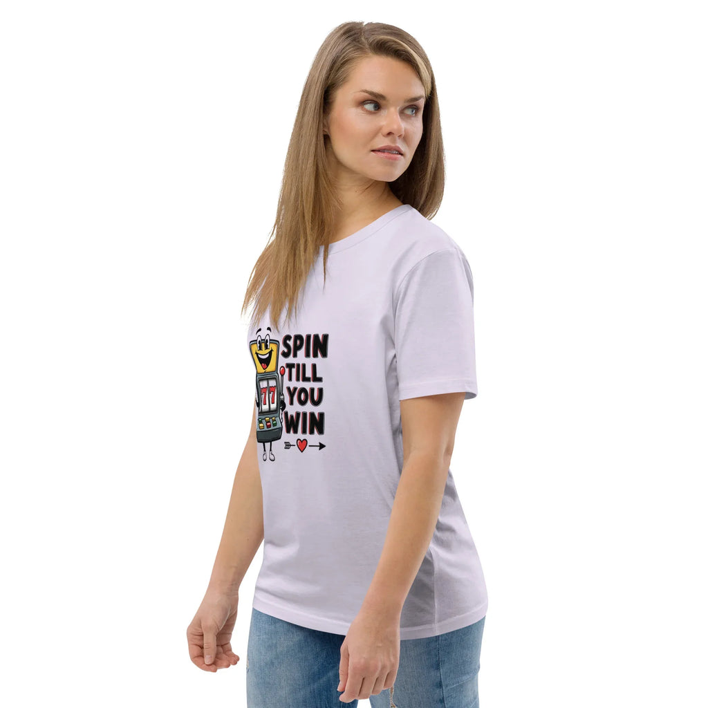 SPIN TILL YOU WIN unisex t-shirt - Printoo Shop - - gaming, t-shirt, unisex, Unisex Organic Cotton T-Shirt | Stanley/Stella STTU169