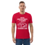 OLDMAN WITH A CLASSIC CAR unisex t-shirt - - - Printoo Shop