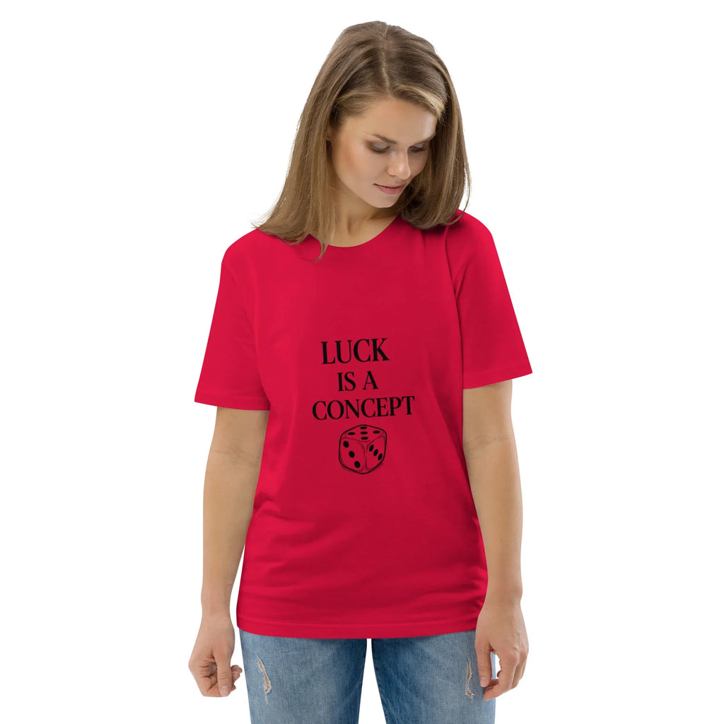 LUCK IS A CONCEPT unisex t-shirt - Printoo Shop - - gaming, t-shirt, unisex, Unisex Organic Cotton T-Shirt | Stanley/Stella STTU169
