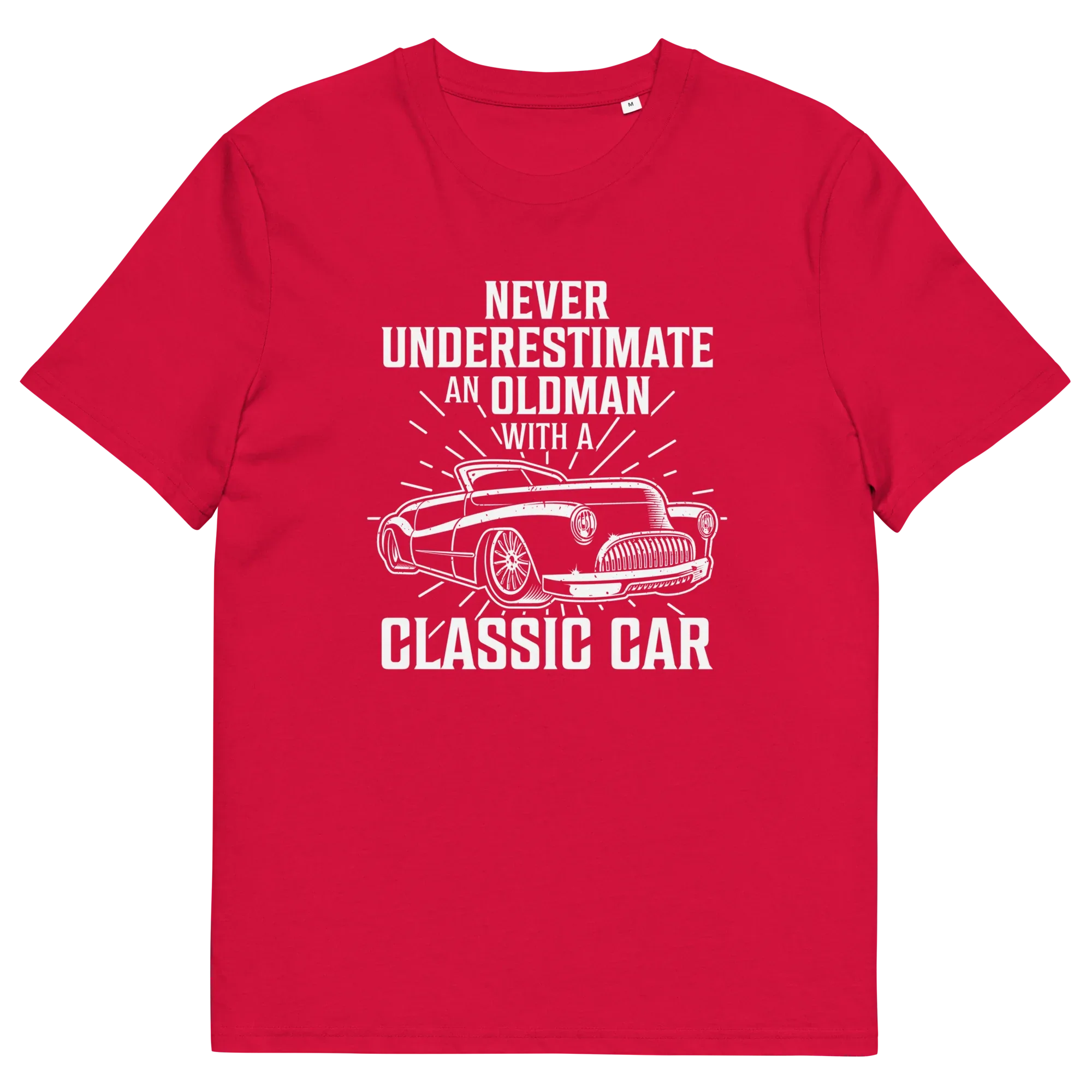 OLDMAN WITH A CLASSIC CAR unisex t-shirt - - - Printoo Shop