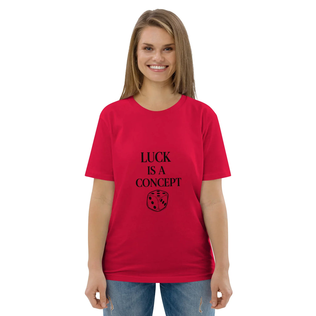 LUCK IS A CONCEPT unisex t-shirt - Printoo Shop - - gaming, t-shirt, unisex, Unisex Organic Cotton T-Shirt | Stanley/Stella STTU169