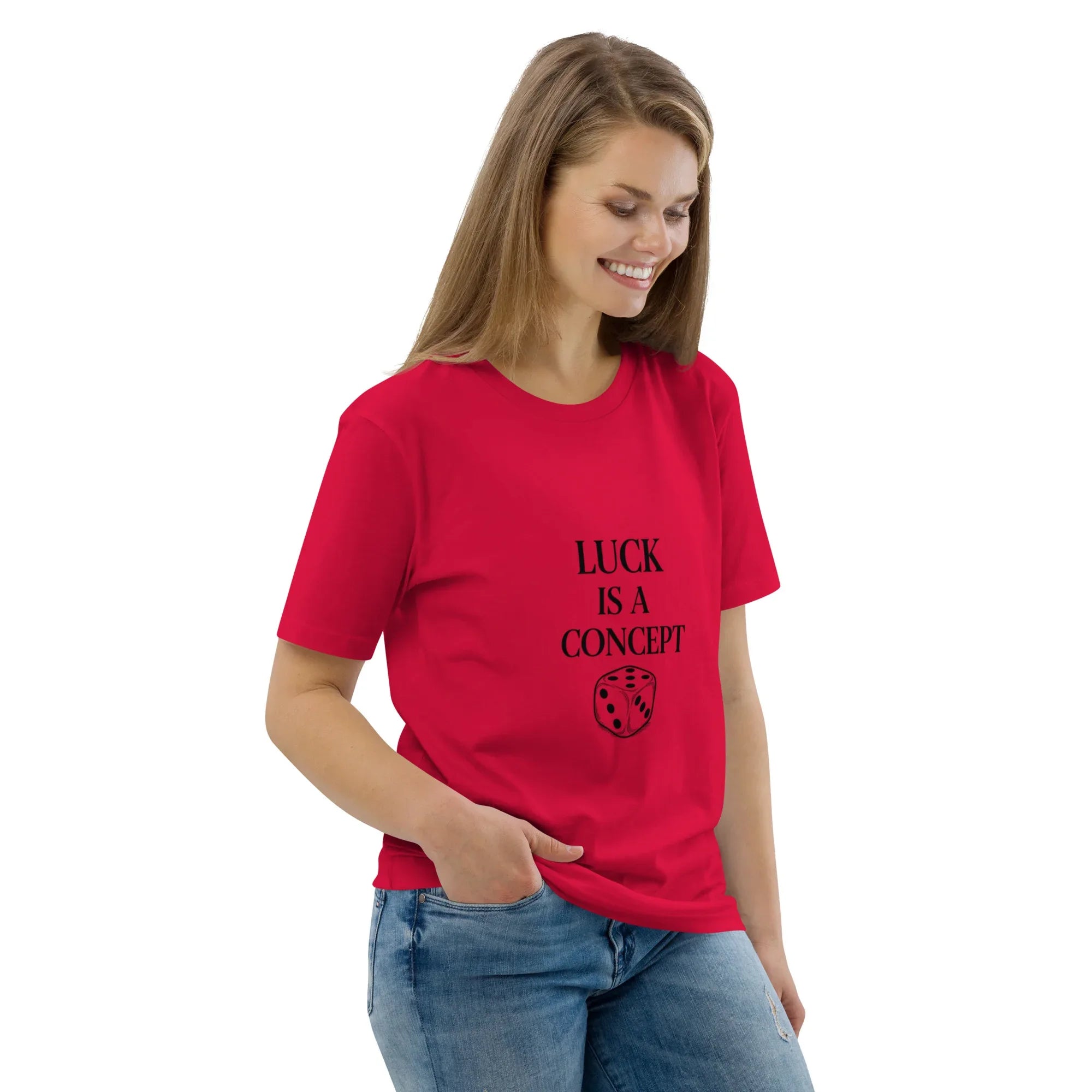 LUCK IS A CONCEPT unisex t-shirt - Printoo Shop - - gaming, t-shirt, unisex, Unisex Organic Cotton T-Shirt | Stanley/Stella STTU169