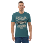AMERICA'S HIGHWAY unisex t-shirt - Printoo Shop - - cars, t-shirt, unisex, Unisex Organic Cotton T-Shirt | Stanley/Stella STTU169