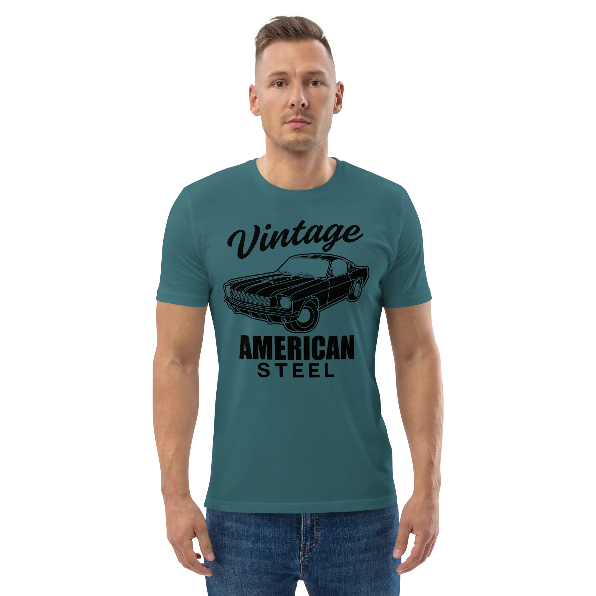 VINTAGE AMERICAN STEEL unisex t-shirt - - Cars & Trucks t-shirts - Printoo Shop