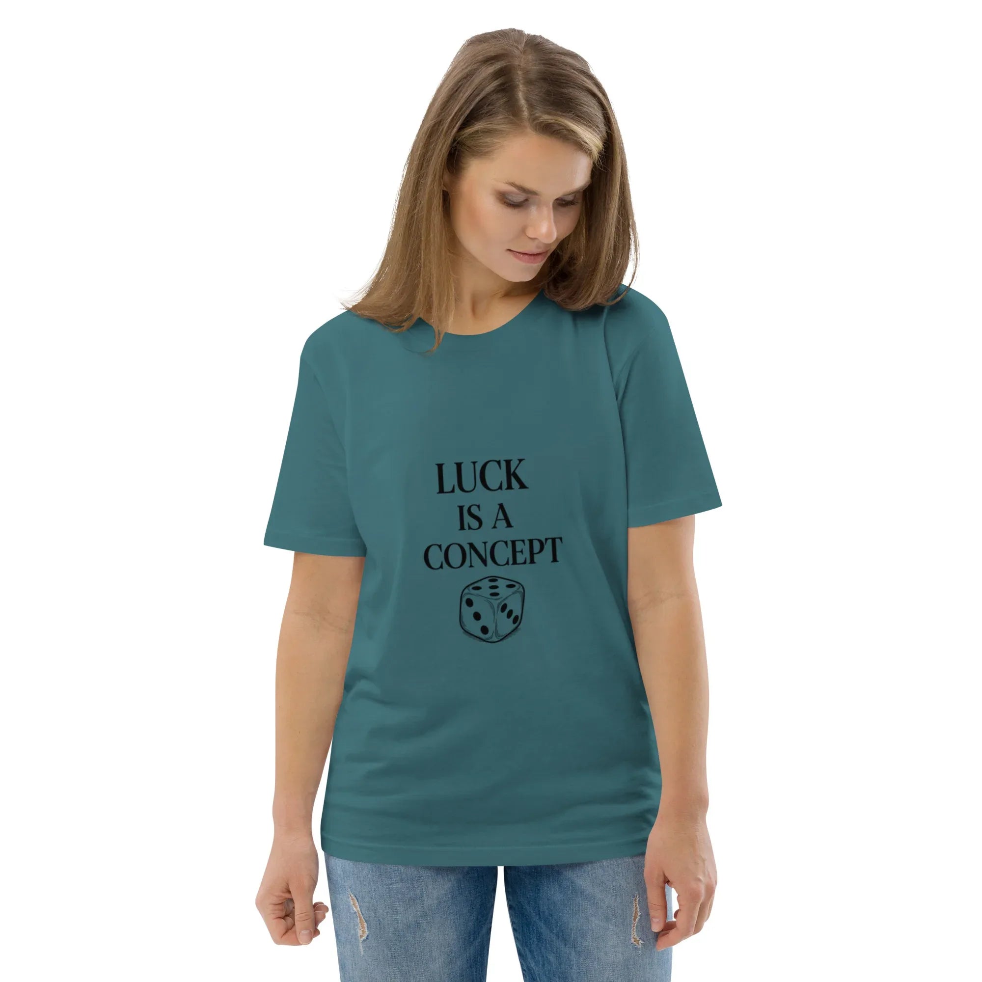 LUCK IS A CONCEPT unisex t-shirt - Printoo Shop - - gaming, t-shirt, unisex, Unisex Organic Cotton T-Shirt | Stanley/Stella STTU169