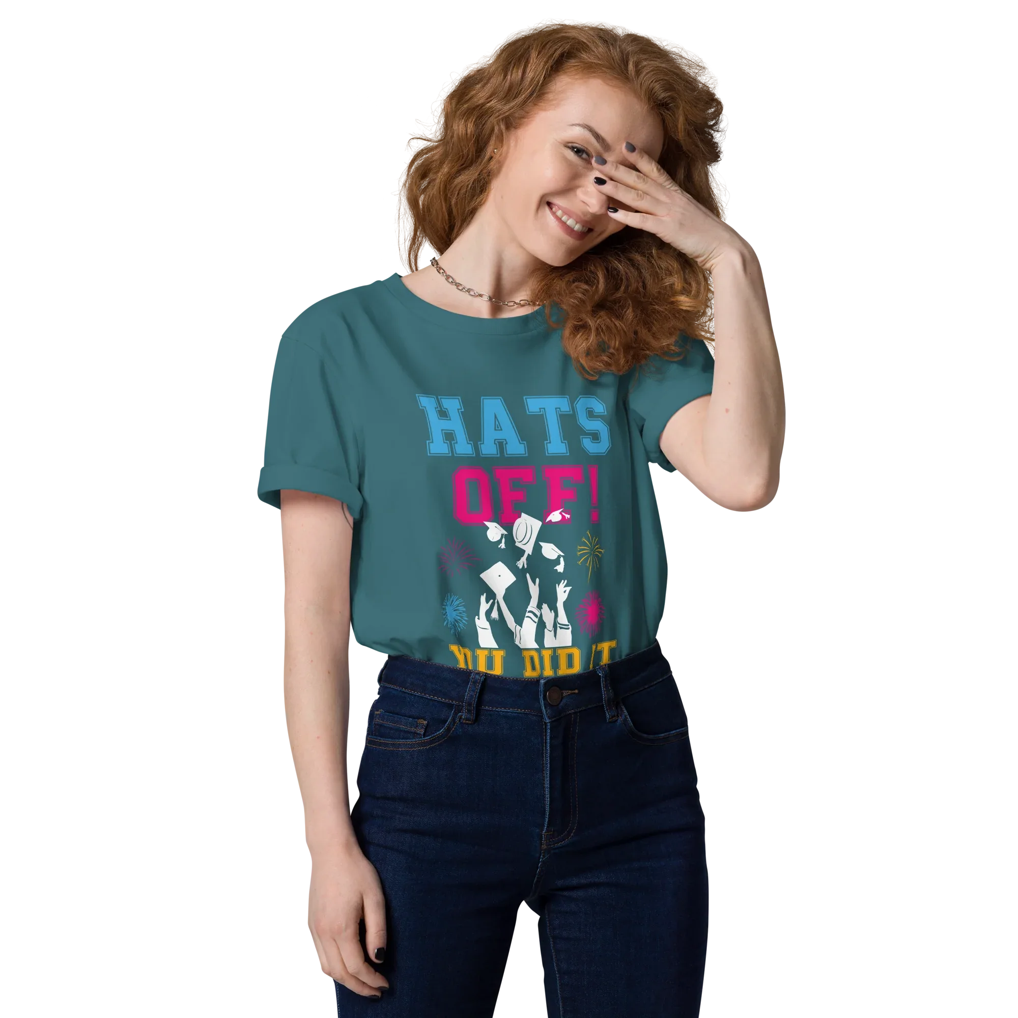 HATS OFF! unisex t-shirt - - Graduation shirts - Printoo Shop