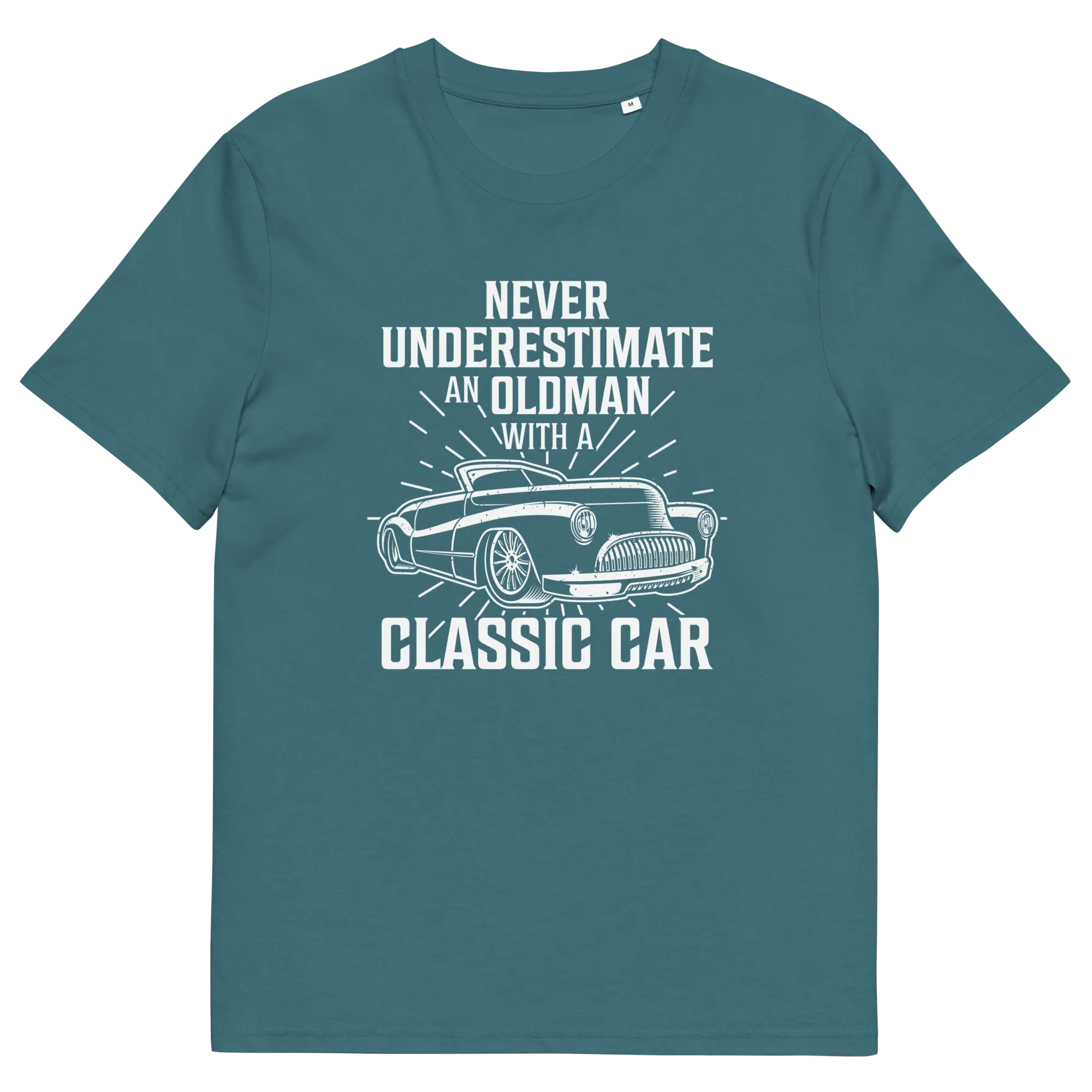 OLDMAN WITH A CLASSIC CAR unisex t-shirt - - - Printoo Shop