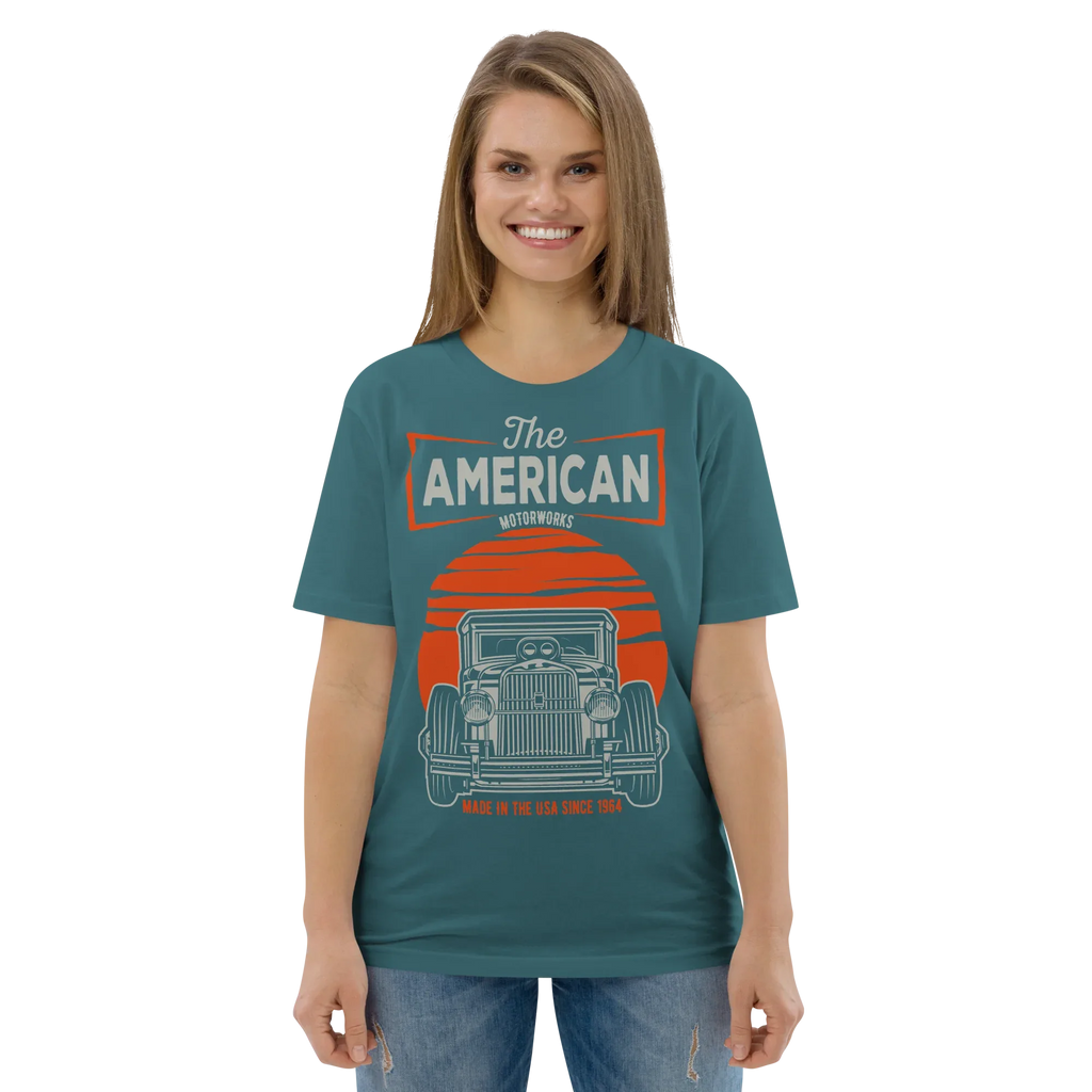 THE AMERICAN MOTORWORKS unisex t-shirt - - - Printoo Shop
