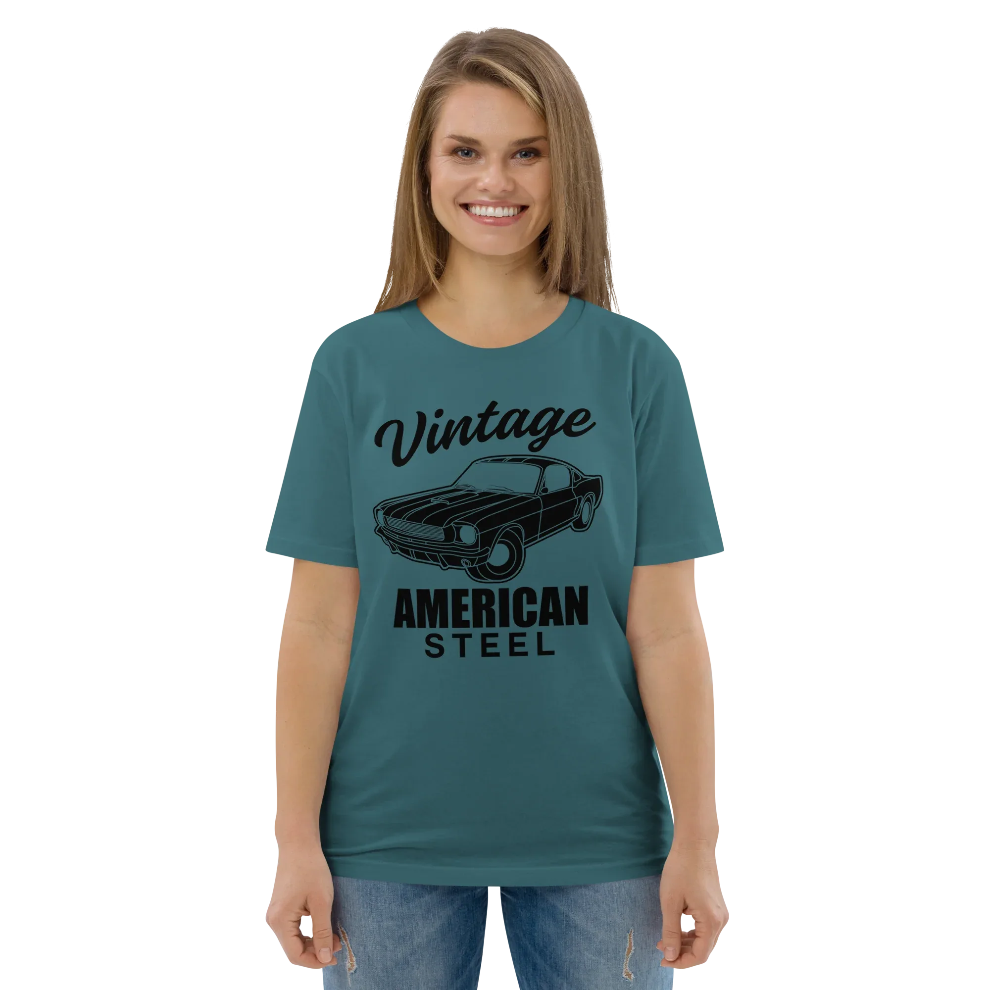 VINTAGE AMERICAN STEEL unisex t-shirt - - Cars & Trucks t-shirts - Printoo Shop