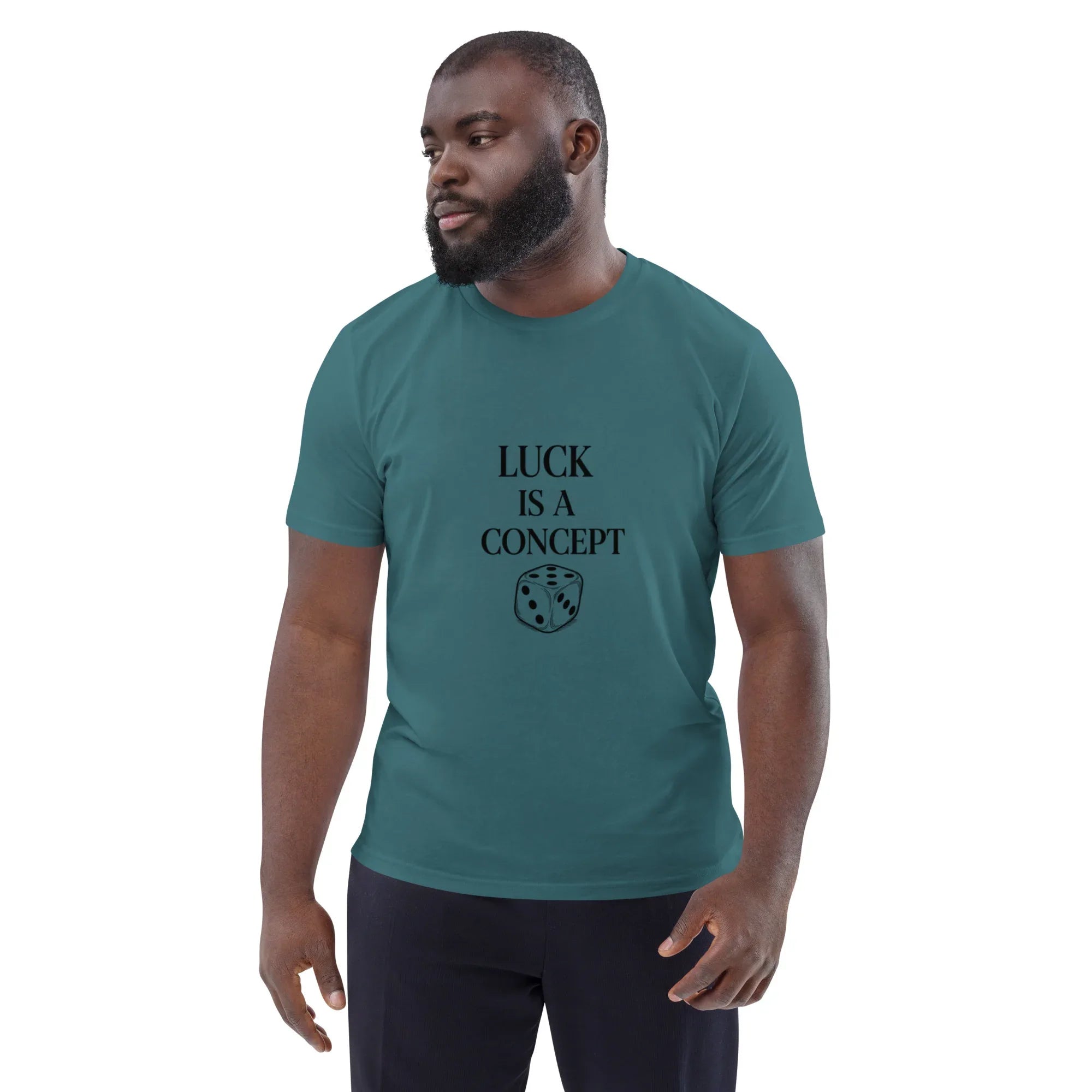 LUCK IS A CONCEPT unisex t-shirt - Printoo Shop - - gaming, t-shirt, unisex, Unisex Organic Cotton T-Shirt | Stanley/Stella STTU169