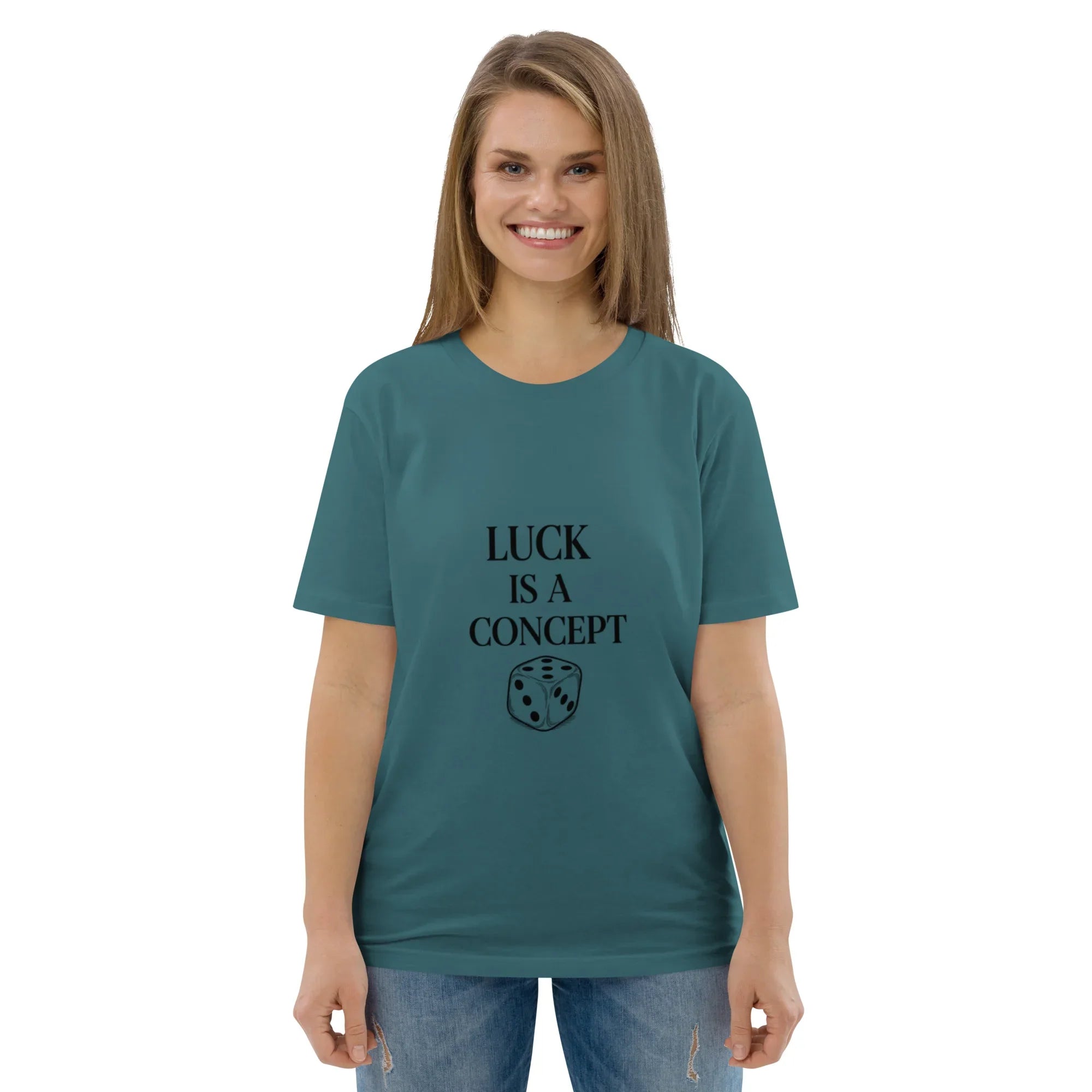 LUCK IS A CONCEPT unisex t-shirt - Printoo Shop - - gaming, t-shirt, unisex, Unisex Organic Cotton T-Shirt | Stanley/Stella STTU169