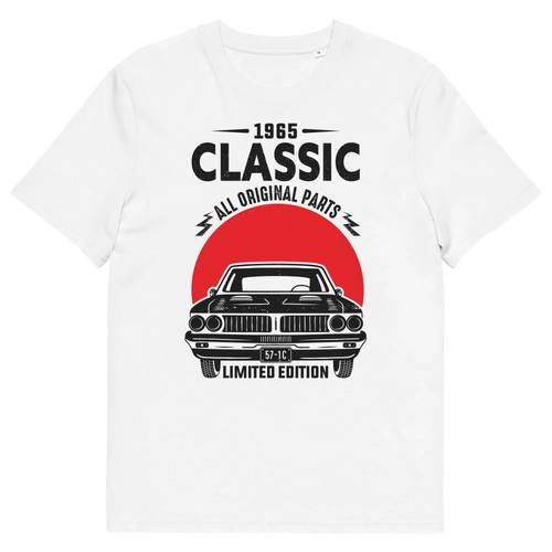 1965 CLASSIC unisex t-shirt - Printoo Shop - - cars, t-shirt, unisex, Unisex Organic Cotton T-Shirt | Stanley/Stella STTU169