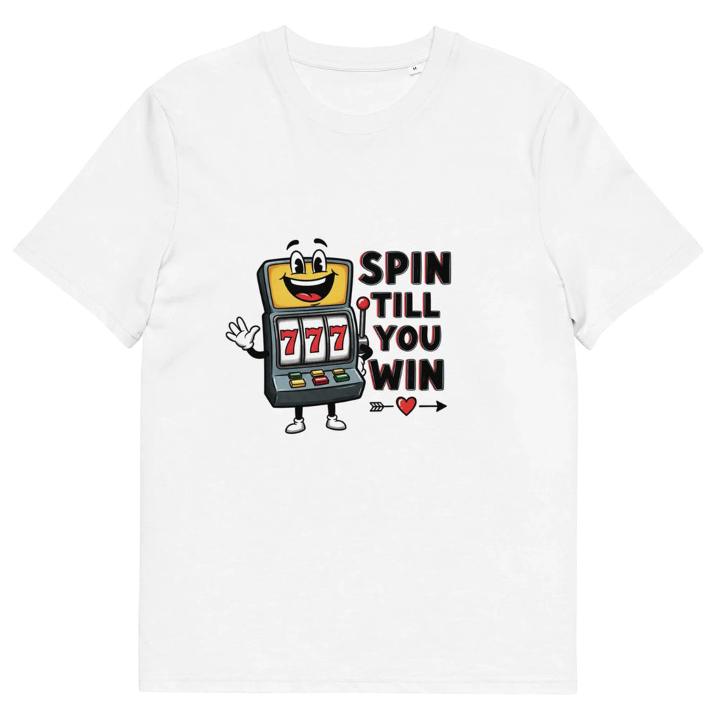 SPIN TILL YOU WIN unisex t-shirt - Printoo Shop - - gaming, t-shirt, unisex, Unisex Organic Cotton T-Shirt | Stanley/Stella STTU169