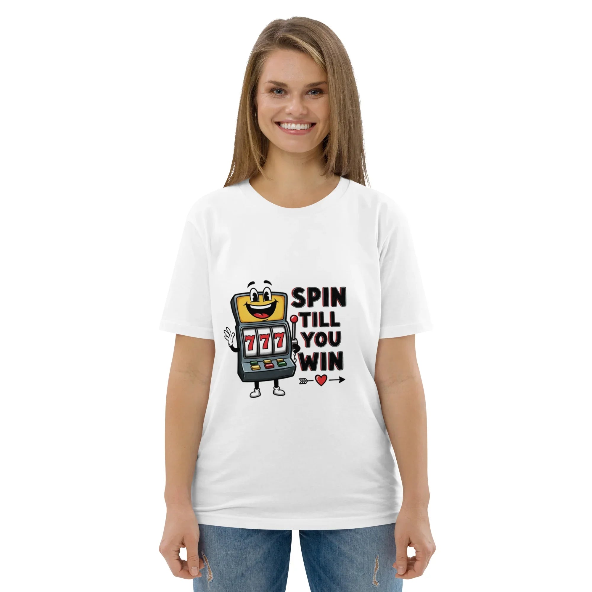 SPIN TILL YOU WIN unisex t-shirt - Printoo Shop - - gaming, t-shirt, unisex, Unisex Organic Cotton T-Shirt | Stanley/Stella STTU169