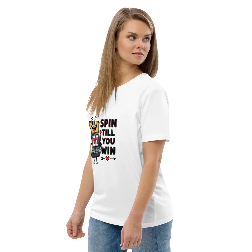 SPIN TILL YOU WIN unisex t-shirt - Printoo Shop - - gaming, t-shirt, unisex, Unisex Organic Cotton T-Shirt | Stanley/Stella STTU169