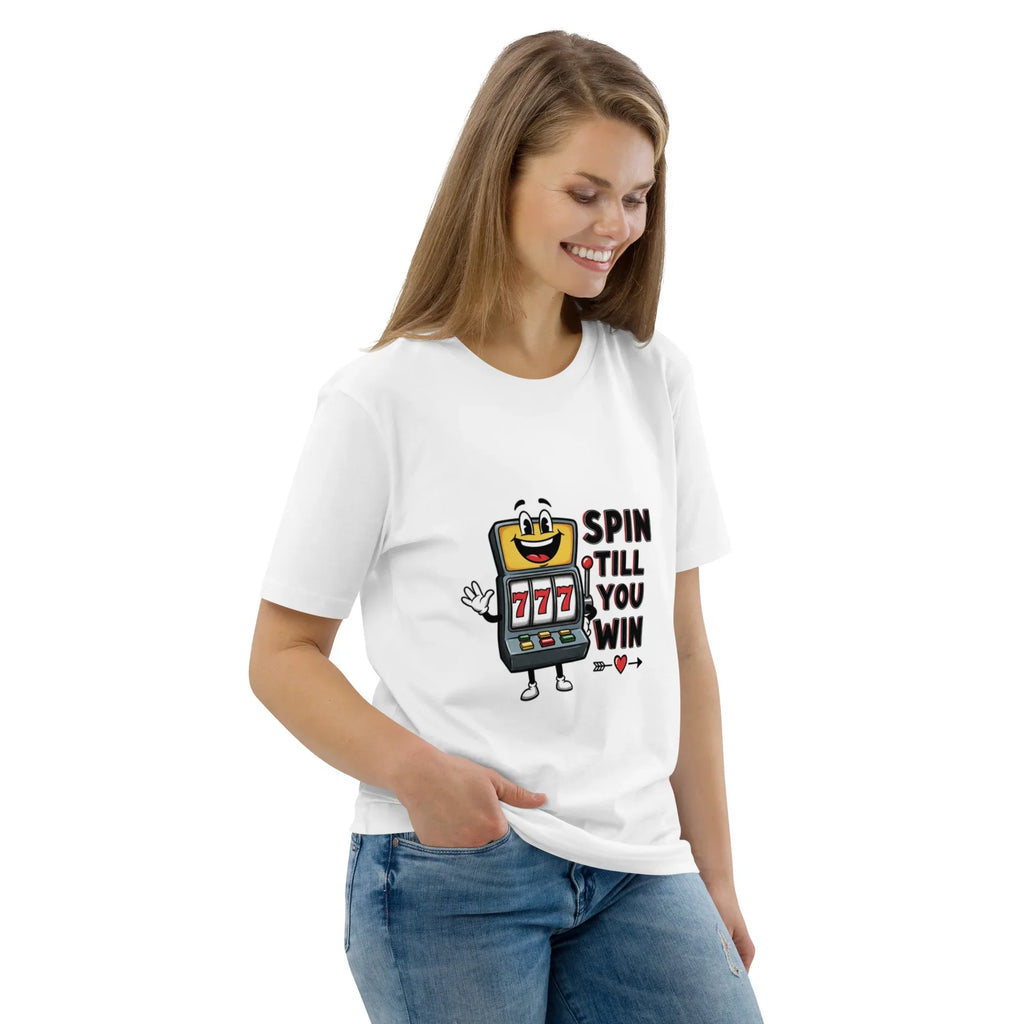 SPIN TILL YOU WIN unisex t-shirt - Printoo Shop - - gaming, t-shirt, unisex, Unisex Organic Cotton T-Shirt | Stanley/Stella STTU169
