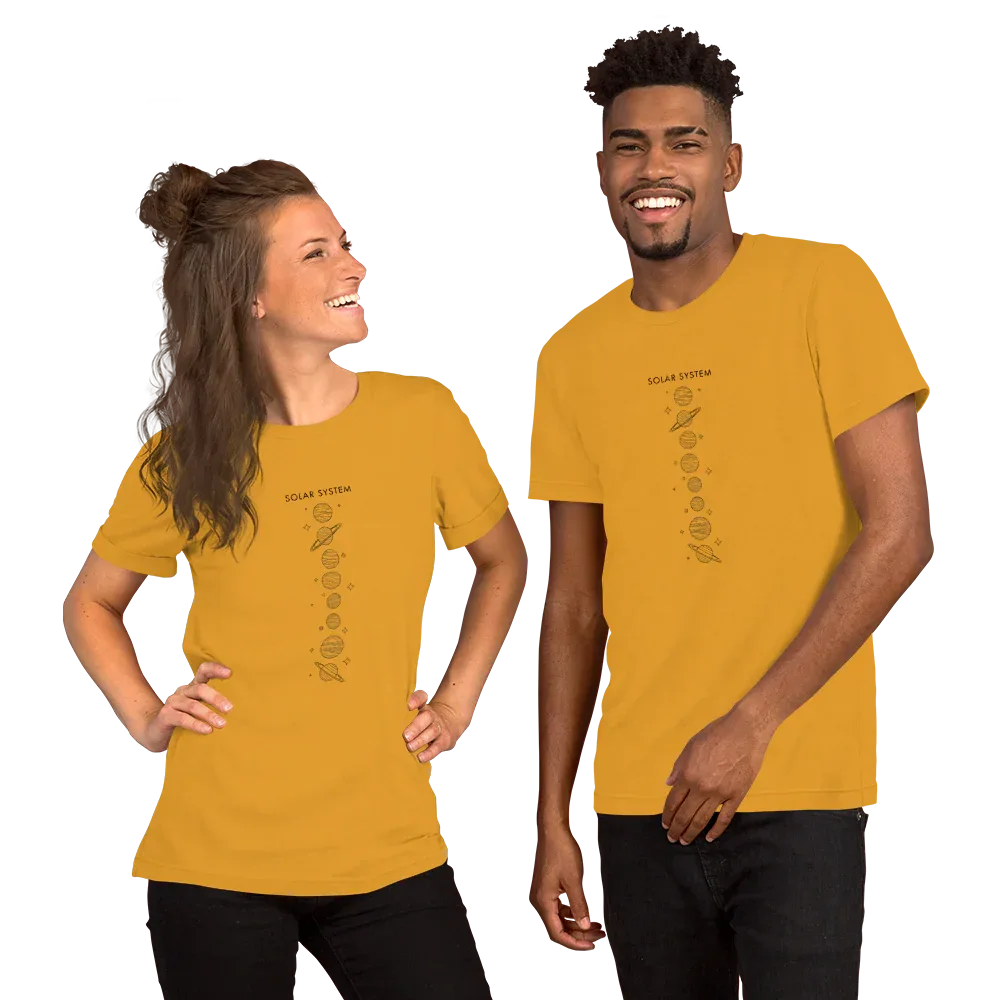 SOLAR SYSTEM unisex t-shirt - Printoo Shop - - Astronomy, t-shirt, unisex, Unisex Staple T-Shirt | Bella + Canvas 3001