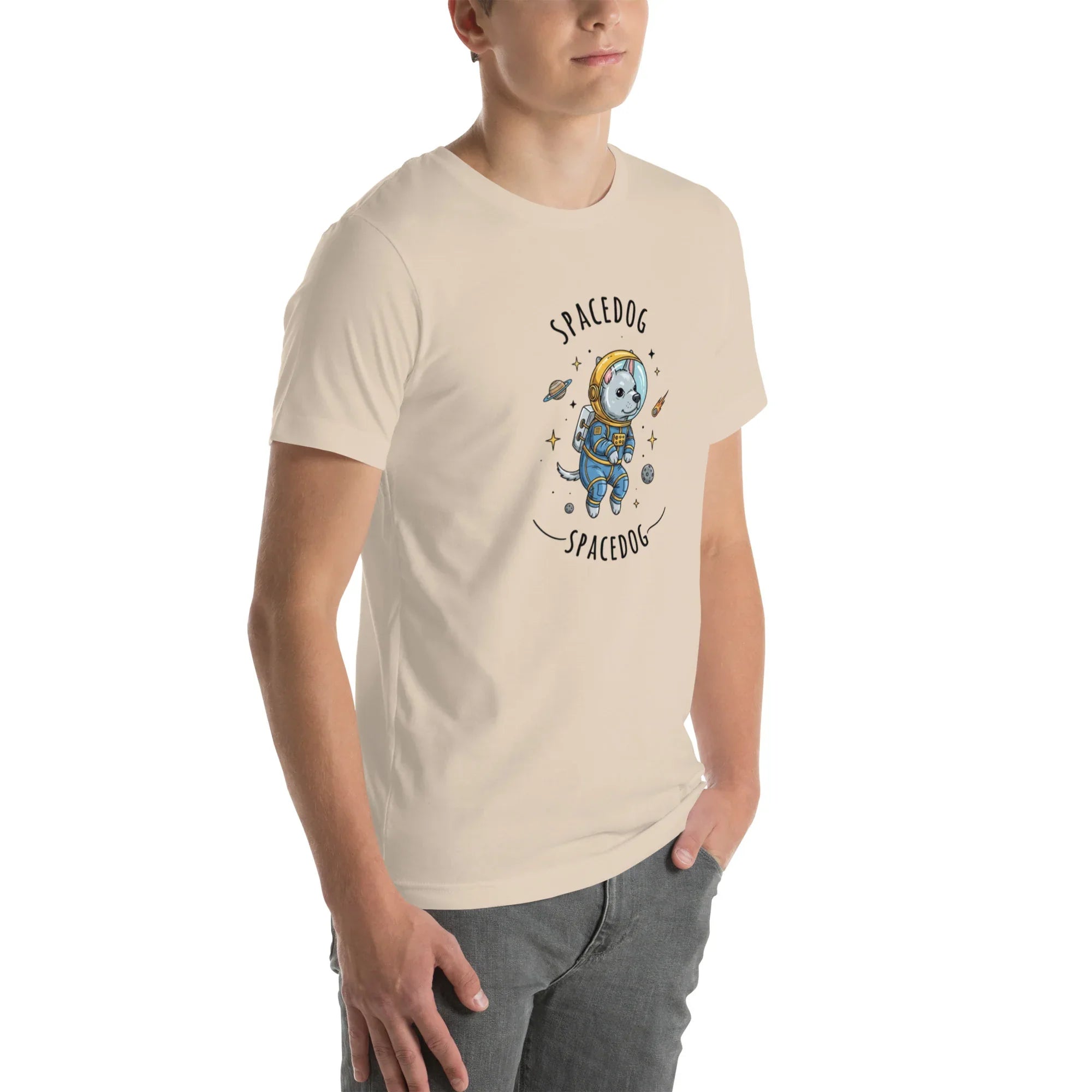 SPACEDOG unisex t-shirt - Printoo Shop - - Astronomy, t-shirt, unisex, Unisex Staple T-Shirt | Bella + Canvas 3001