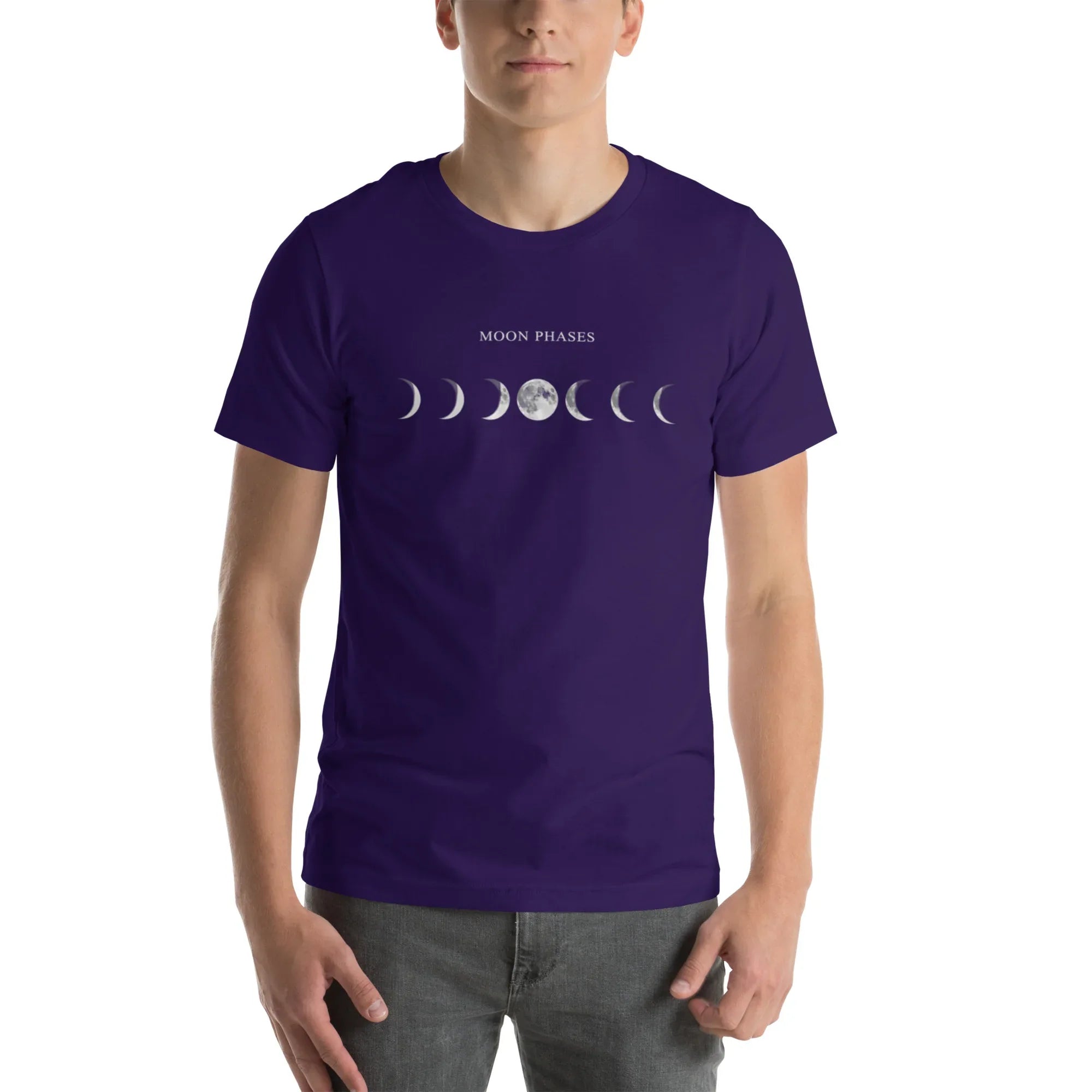 MOON PHASES unisex t-shirt - Printoo Shop - - Astronomy, t-shirt, unisex, Unisex Staple T-Shirt | Bella + Canvas 3001
