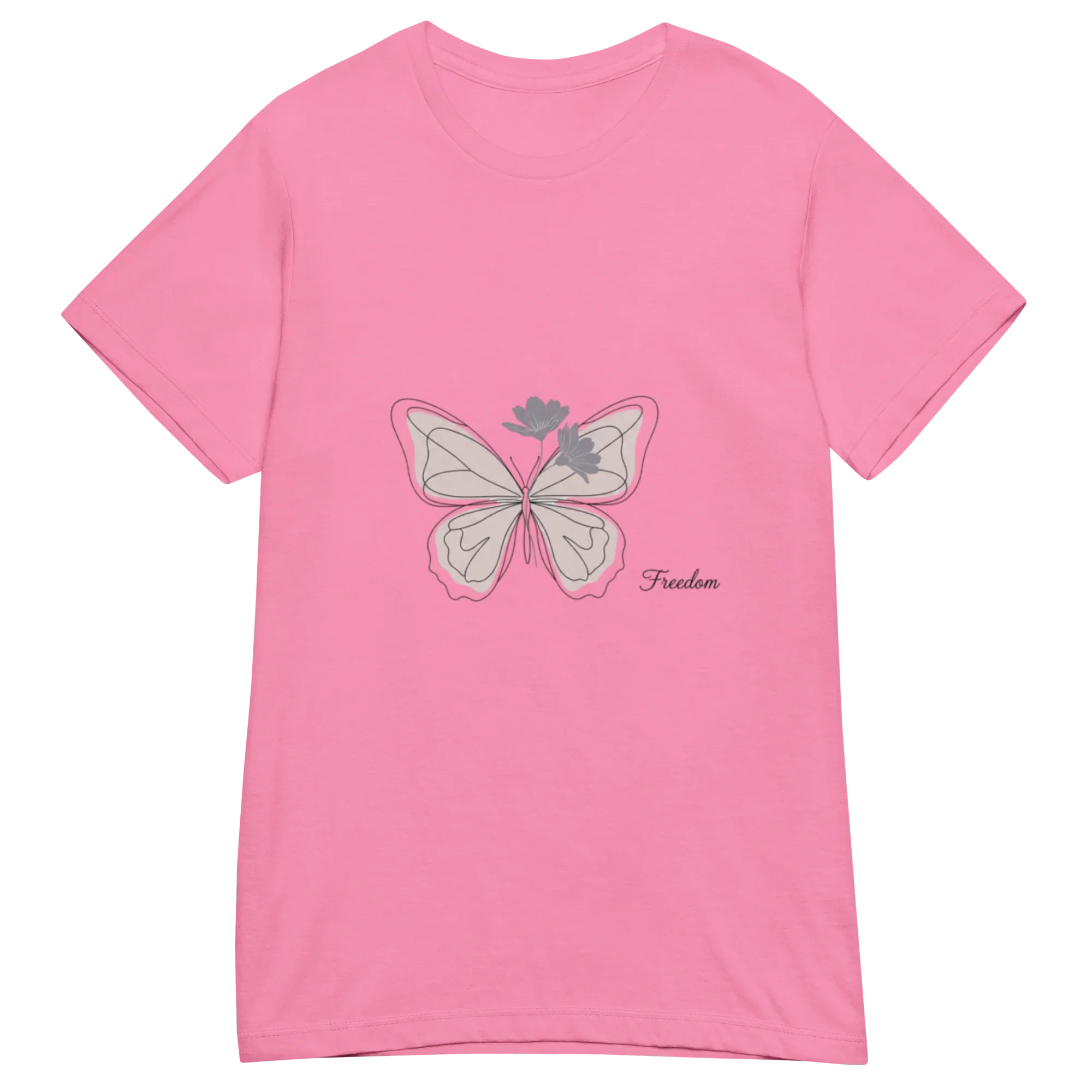FREEDOM BUTTERFLY women’s t-shirt - Red / S - Printoo Shop - 9013693_22182