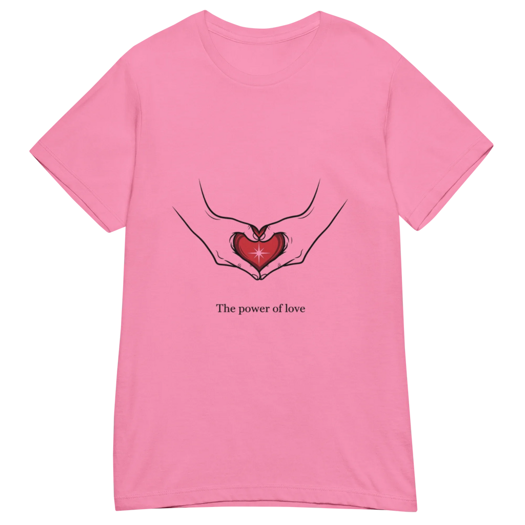 POWER OF LOVE women’s t-shirt - Red / S - Printoo Shop - 7616181_22182