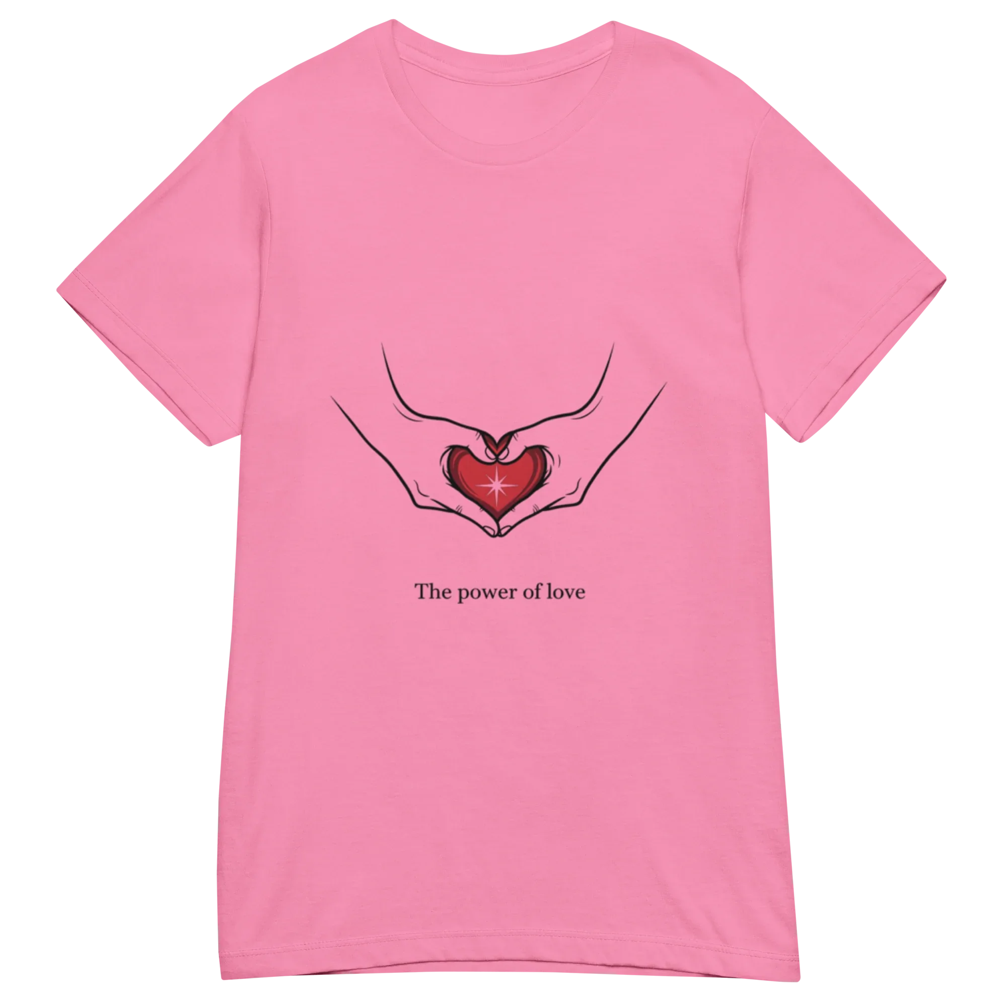 POWER OF LOVE women’s t-shirt - Red / S - Printoo Shop - 7616181_22182