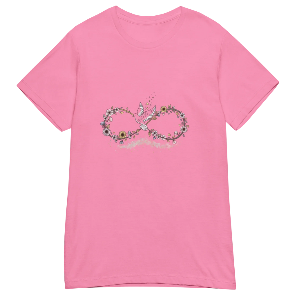 DOVE FLORAL SYMBOL women’s t-shirt - Red / S - Printoo Shop - 9945865_22182