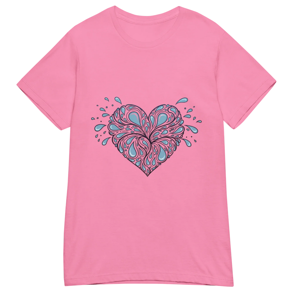 HEART OF DROPLETS women’s t-shirt - Red / S - Printoo Shop - 3670387_22182