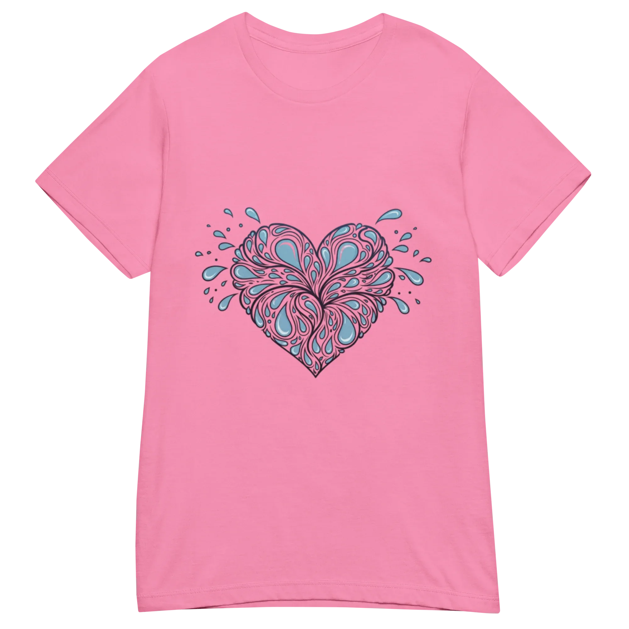 HEART OF DROPLETS women’s t-shirt - Red / S - Printoo Shop - 3670387_22182