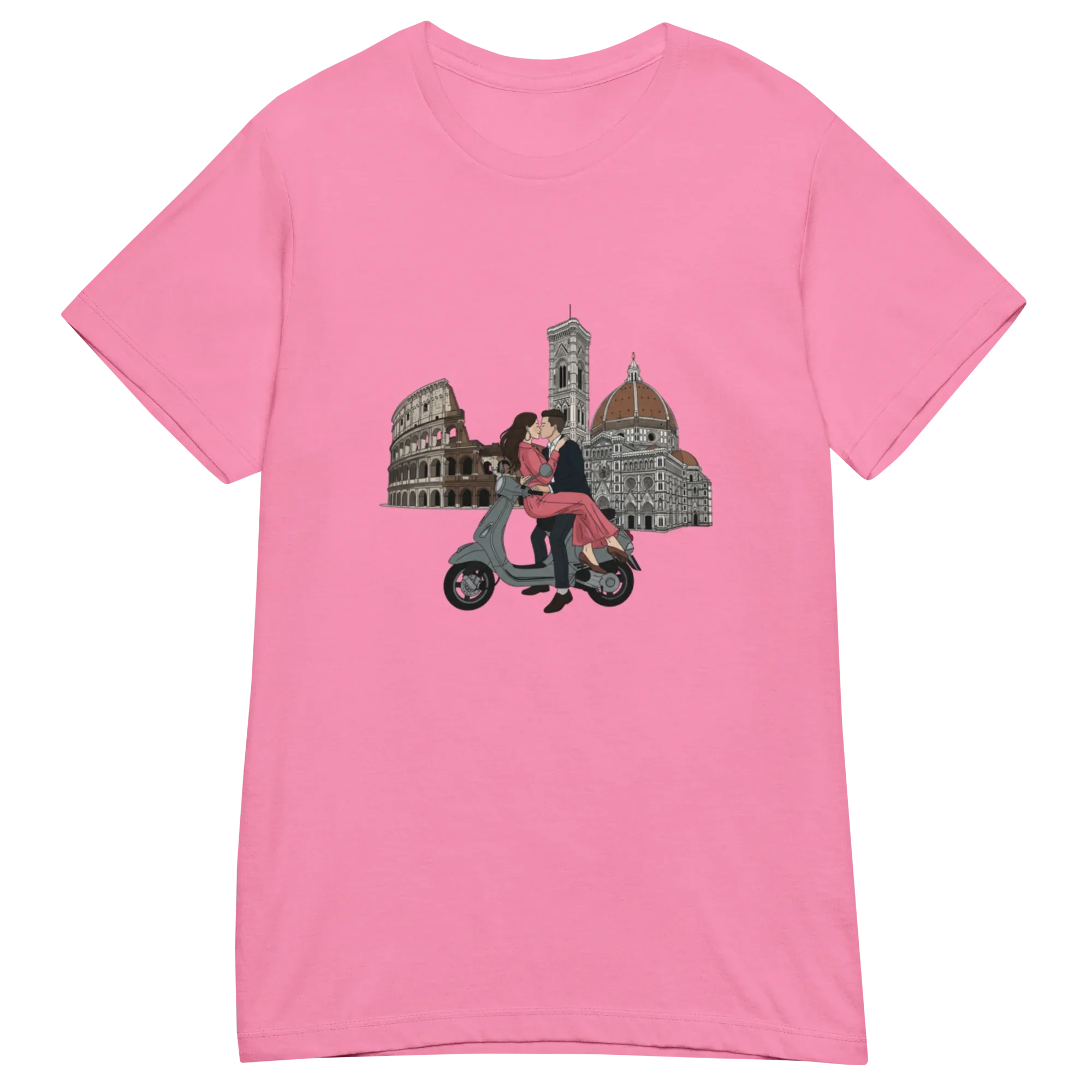 LOVING COUPLE ON A SCOOTER women’s t-shirt - - Printoo Shop -