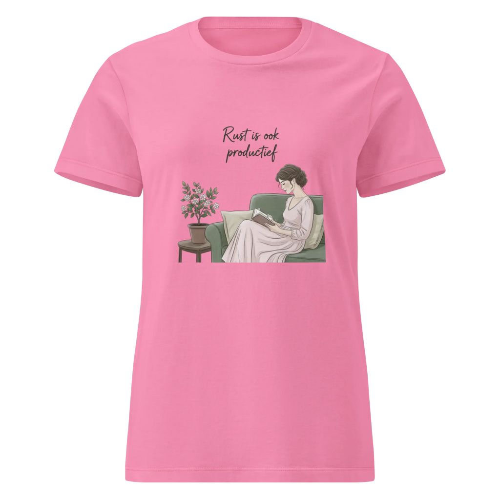 REST IS ALSO PRODUCTIVE women’s t-shirt - Azalea / S - Printoo Shop - 9812374_22174