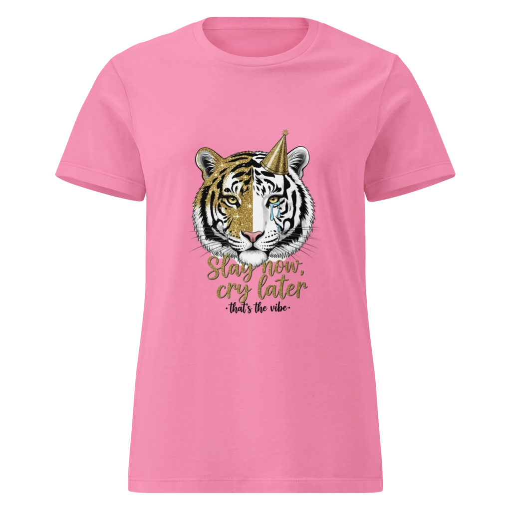 CRY LATER women’s t-shirt - Azalea / S - Printoo Shop - 9400795_22174