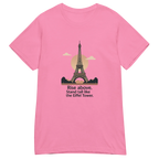 RISE ABOVE EIFFEL TOWER GRAPHIC women’s t-shirt - Red / S - Printoo Shop - 8092445_22182