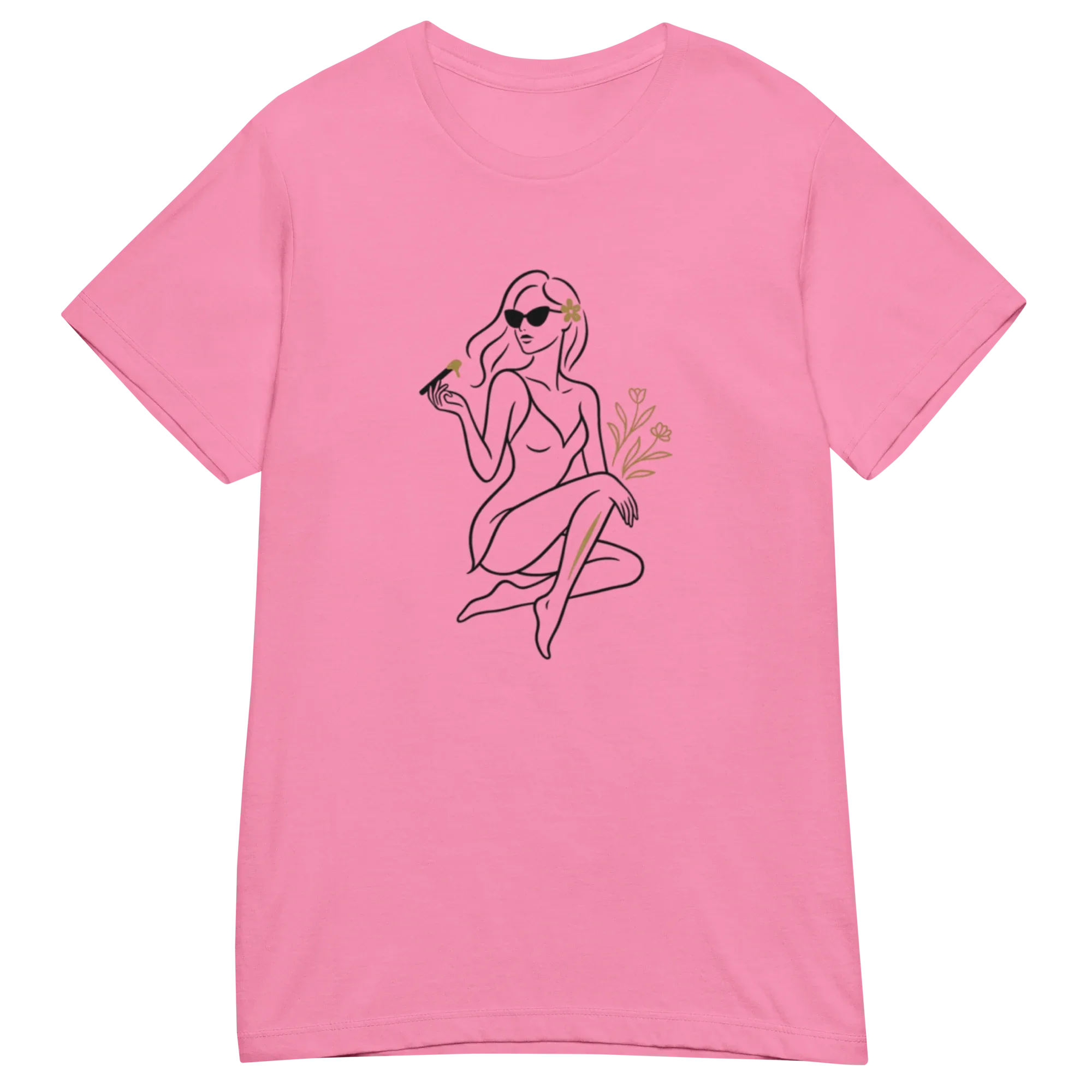 ELEGANCE women’s t-shirt - Red / S - Printoo Shop - 6744344_22182