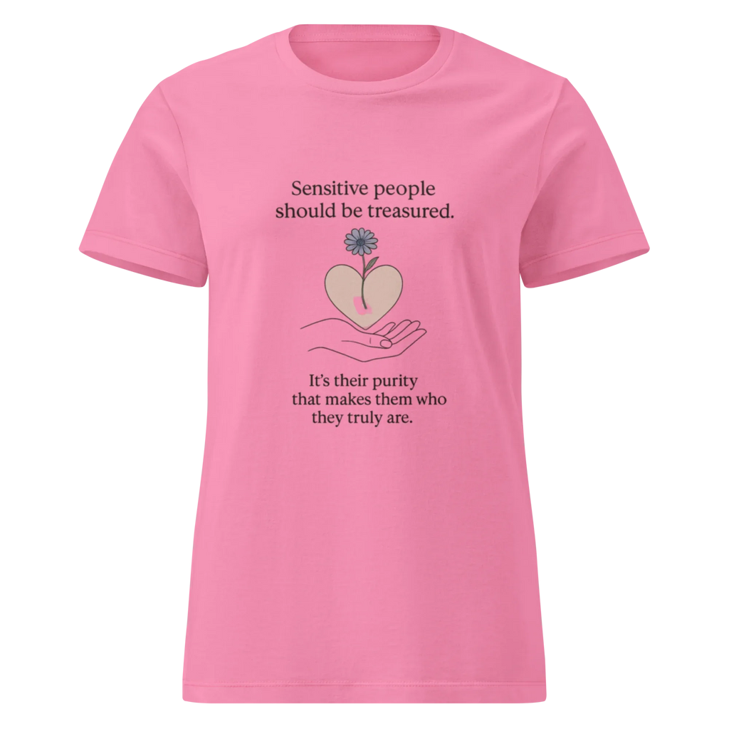 SENSITIVE women’s t-shirt - Azalea / S - Printoo Shop - 3664742_22174