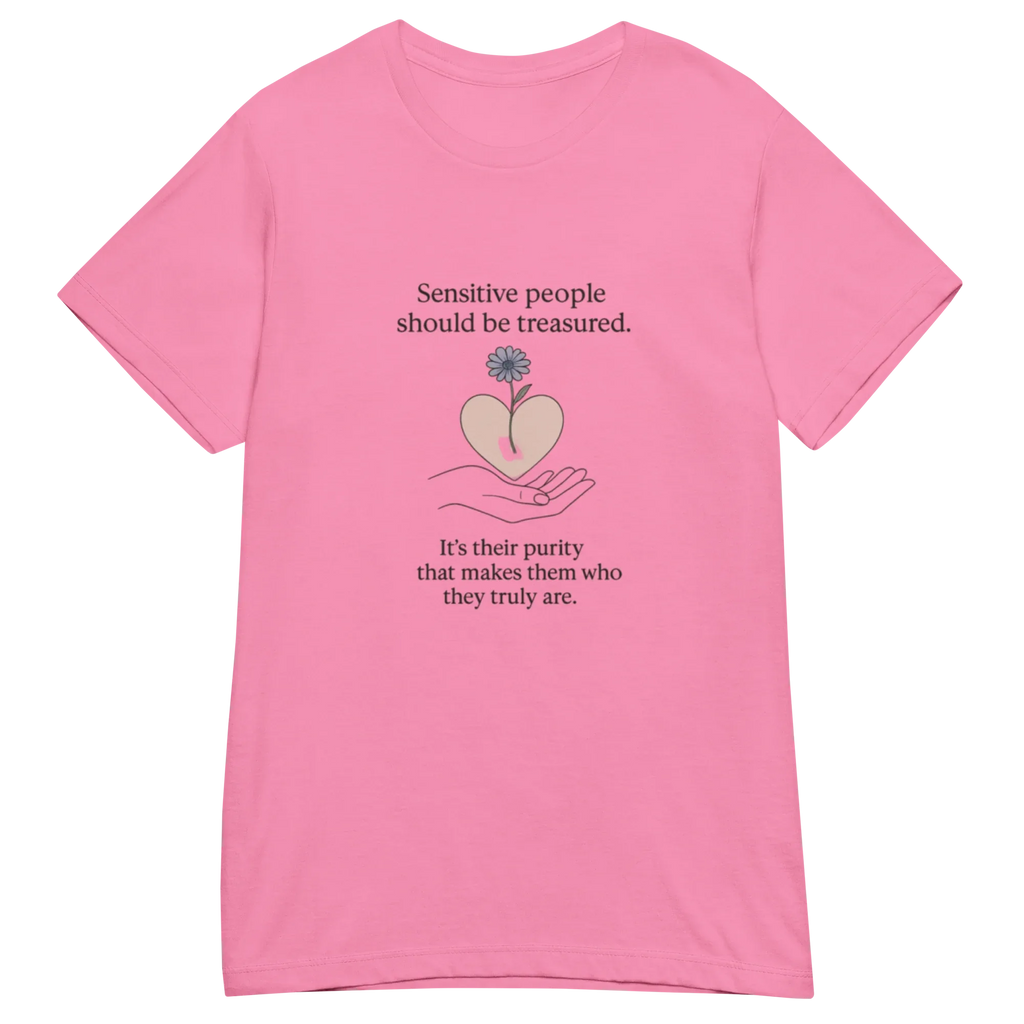 SENSITIVE women’s t-shirt - Azalea / S - Printoo Shop - 3664742_22174