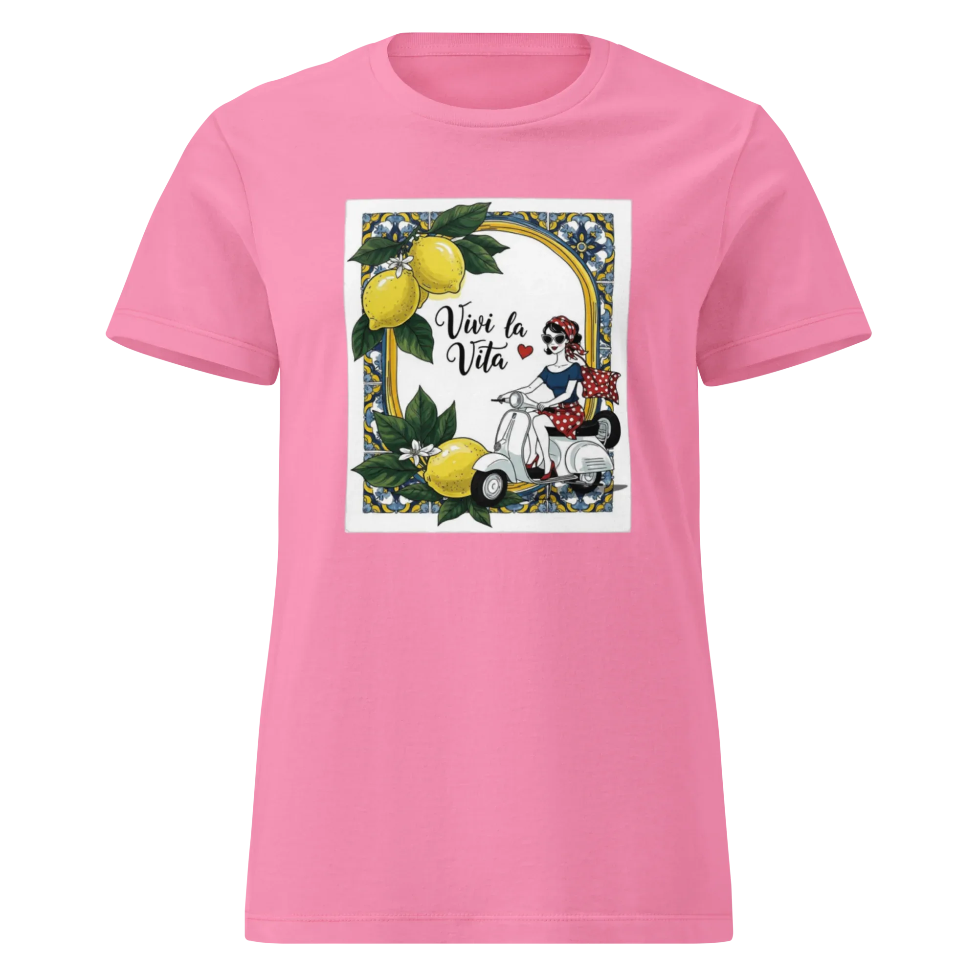 LIVE LIFE women's t-shirt - Azalea / S - Printoo Shop - 6060576_22174