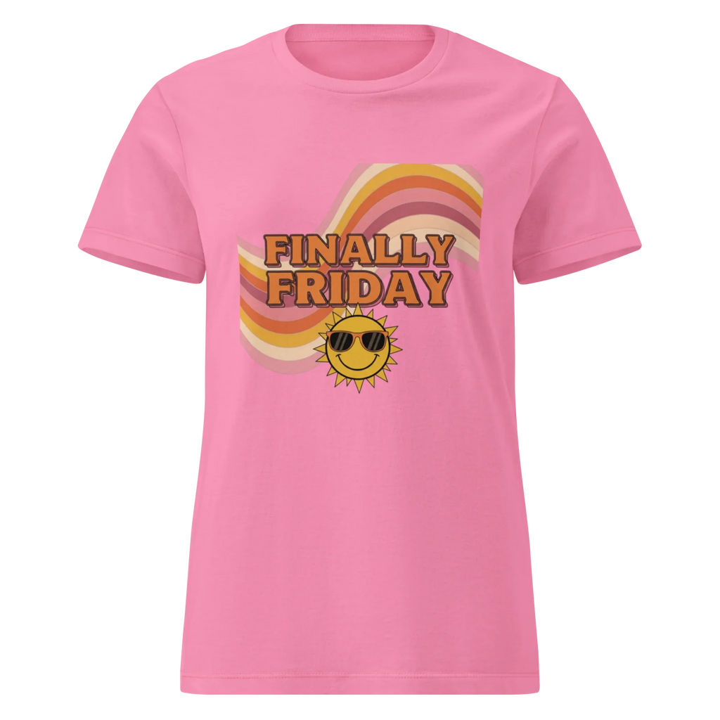 FINALLY FRIDAY women's t-shirt - Azalea / S - Printoo Shop - 6105896_22174