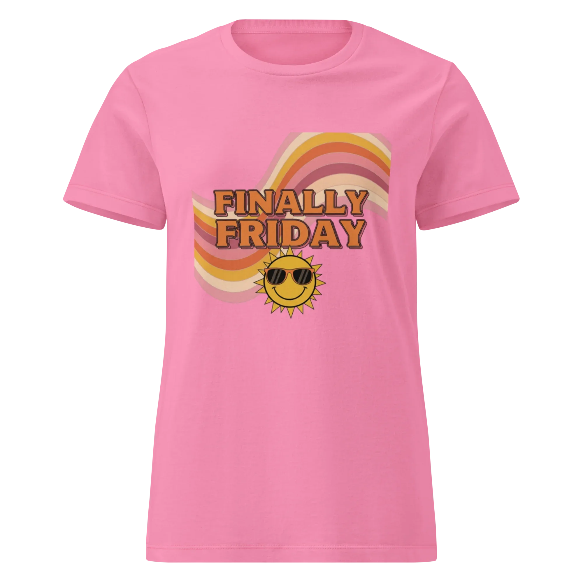 FINALLY FRIDAY women's t-shirt - Azalea / S - Printoo Shop - 6105896_22174
