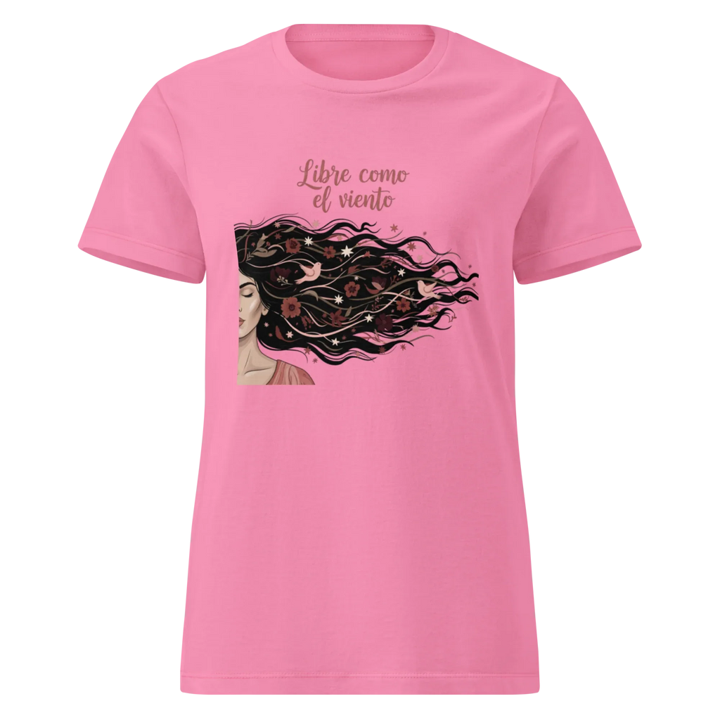 FREE LIKE THE WIND women's t-shirt - Azalea / S - Printoo Shop - 2288796_22174