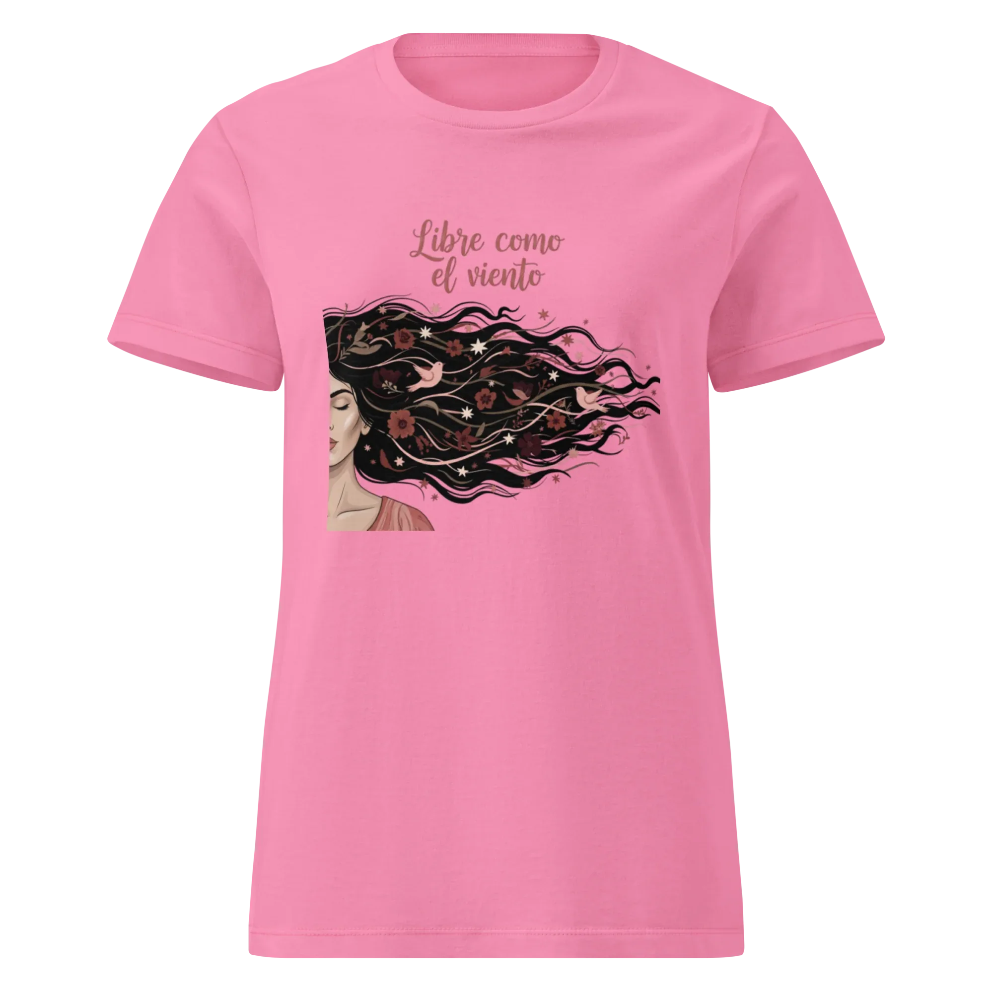 FREE LIKE THE WIND women's t-shirt - Azalea / S - Printoo Shop - 2288796_22174