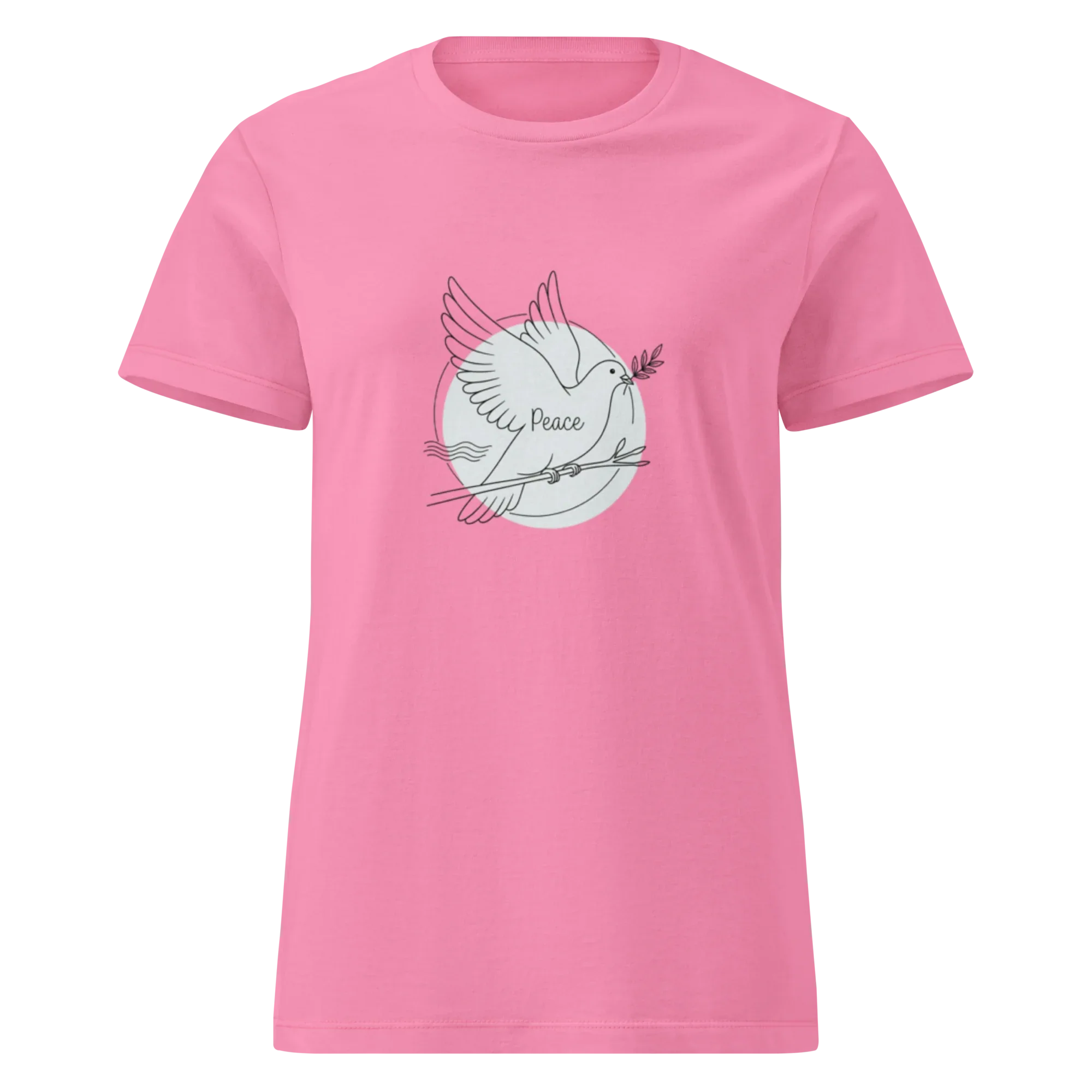 PEACE women's t-shirt - Azalea / S - Printoo Shop - 2125538_22174