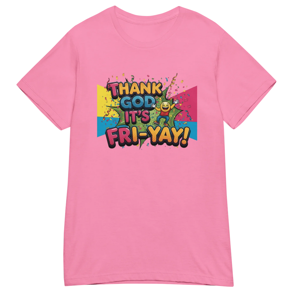 THANK GOD IT'S FRI-YAY women's t-shirt - Red / S - Printoo Shop - 3045472_22182